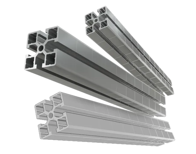 Three profiles from Alusic's AC line take shape during the extrusion design process.